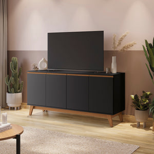 Aparador Vajillero Kappesberg 156cm 4 Puertas Negro