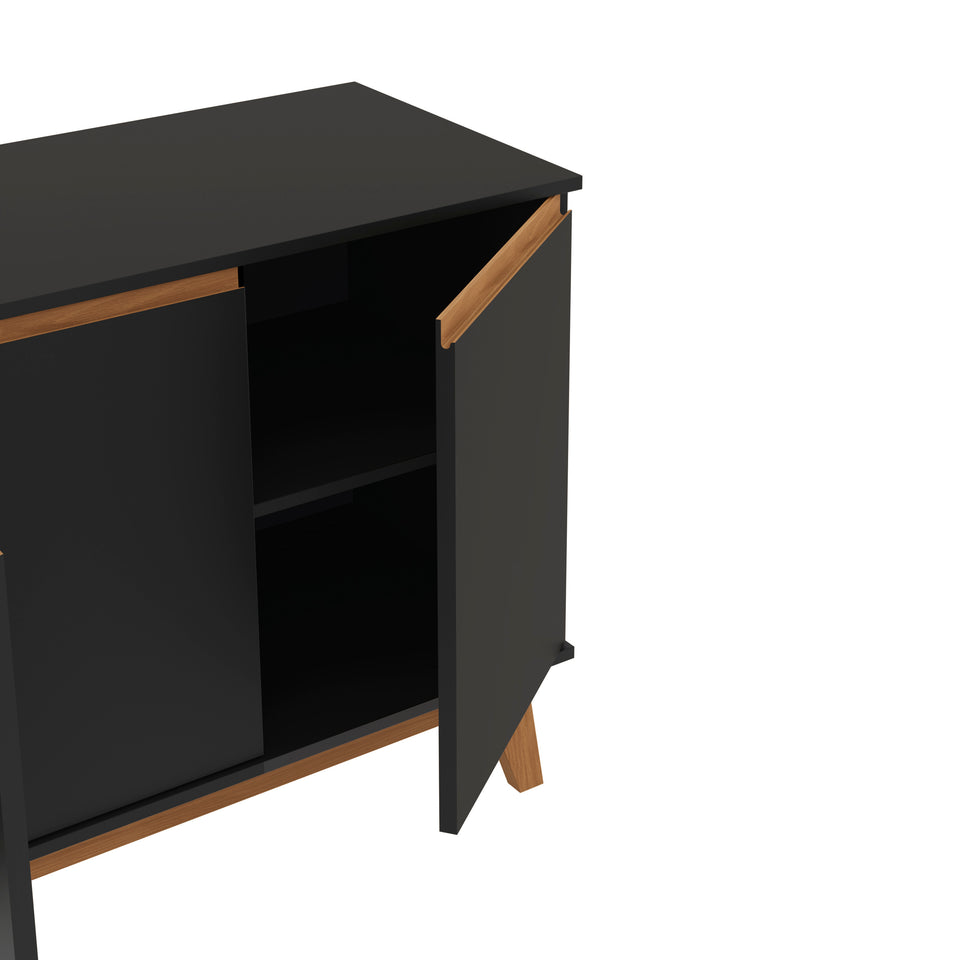Aparador Vajillero Kappesberg 156cm 4 Puertas Negro