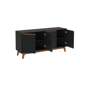 Aparador Vajillero Kappesberg 156cm 4 Puertas Negro