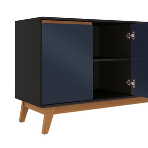 Aparador Vajillero Kappesberg 156cm 4 Puertas Negro/Azul