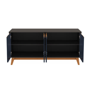 Aparador Vajillero Kappesberg 156cm 4 Puertas Negro/Azul