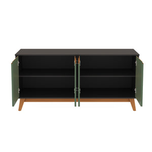 Aparador Vajillero Kappesberg 156cm 4 Puertas Negro/Verde