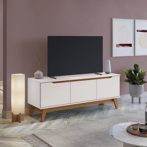 Rack Mueble TV 55" Kappesberg 136cm 3 Puertas Blanco
