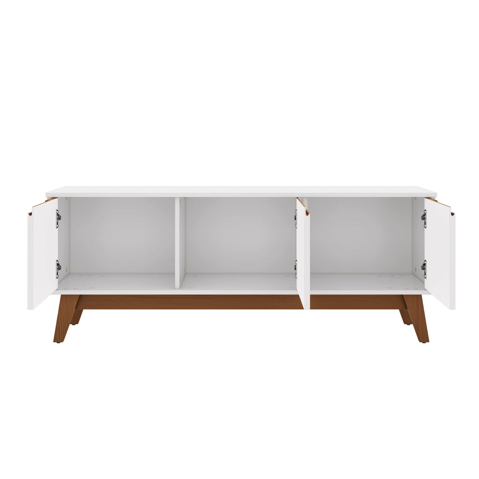 Rack Mueble TV 55" Kappesberg 136cm 3 Puertas Blanco