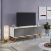 Rack Mueble TV 55" Kappesberg 136cm 3 Puertas Blanco/Gris