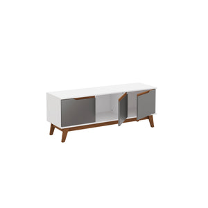 Rack Mueble TV 55" Kappesberg 136cm 3 Puertas Blanco/Gris