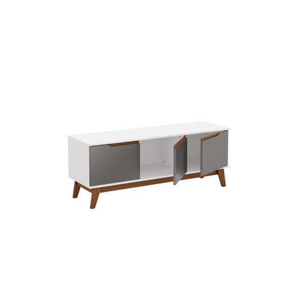 Rack Mueble TV 55" Kappesberg 136cm 3 Puertas Blanco/Gris