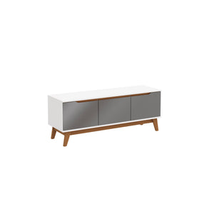 Rack Mueble TV 55" Kappesberg 136cm 3 Puertas Blanco/Gris