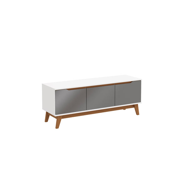 Rack Mueble TV 55" Kappesberg 136cm 3 Puertas Blanco/Gris