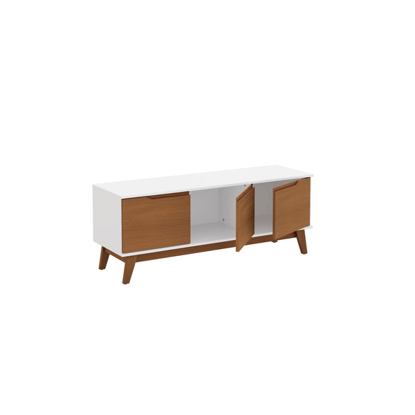 Rack Mueble TV 55" Kappesberg 136cm 3 Puertas Blanco/Canela