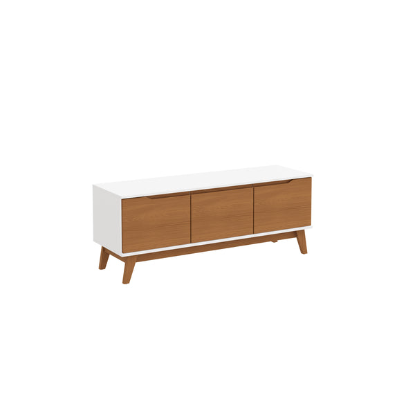 Rack Mueble TV 55" Kappesberg 136cm 3 Puertas Blanco/Canela