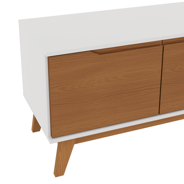 Rack Mueble TV 55" Kappesberg 136cm 3 Puertas Blanco/Canela