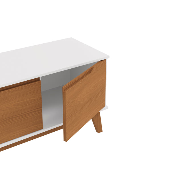 Rack Mueble TV 55" Kappesberg 136cm 3 Puertas Blanco/Canela