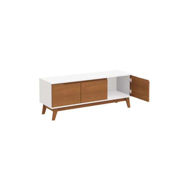 Rack Mueble TV 55" Kappesberg 136cm 3 Puertas Blanco/Canela