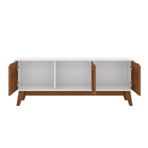 Rack Mueble TV 55" Kappesberg 136cm 3 Puertas Blanco/Canela