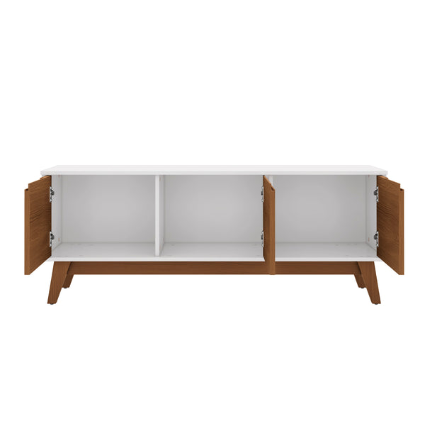 Rack Mueble TV 55" Kappesberg 136cm 3 Puertas Blanco/Canela