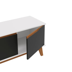 Rack Mueble TV 55" Kappesberg 136cm 3 Puertas Blanco/Negro