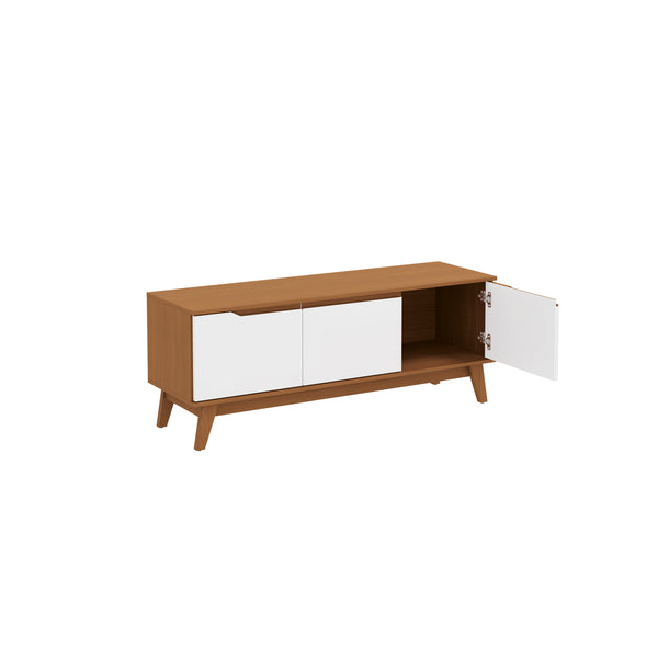 Rack Mueble TV 55" Kappesberg 136cm 3 Puertas Canela/Blanco