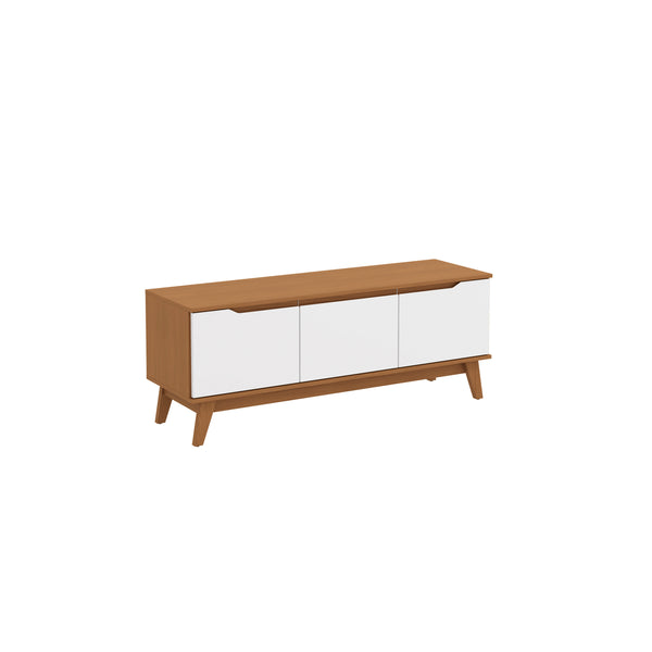 Rack Mueble TV 55" Kappesberg 136cm 3 Puertas Canela/Blanco