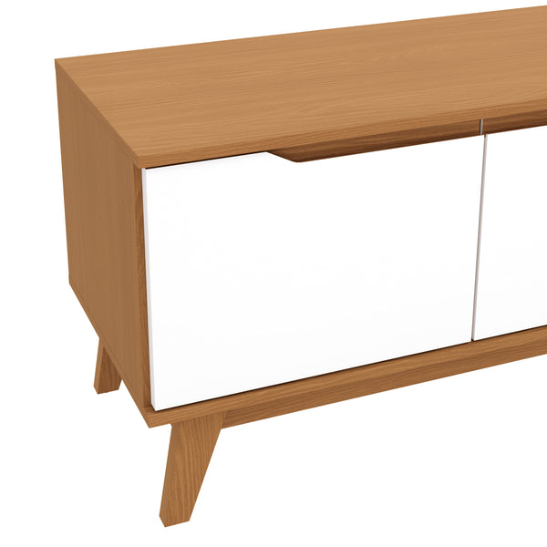 Rack Mueble TV 55" Kappesberg 136cm 3 Puertas Canela/Blanco