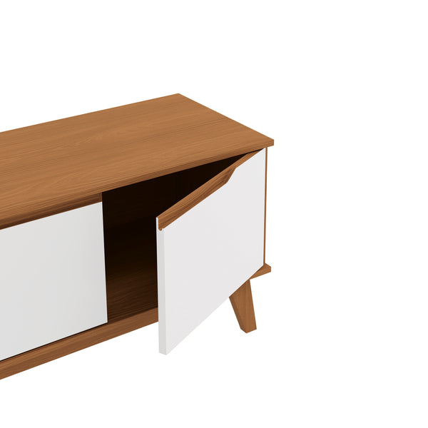 Rack Mueble TV 55" Kappesberg 136cm 3 Puertas Canela/Blanco