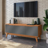Rack Mueble TV 55" Kappesberg 136cm 3 Puertas Canela/Gris