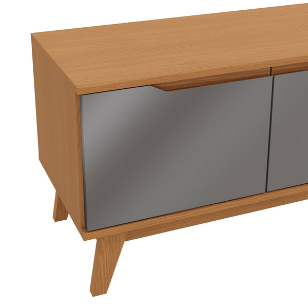 Rack Mueble TV 55" Kappesberg 136cm 3 Puertas Canela/Gris