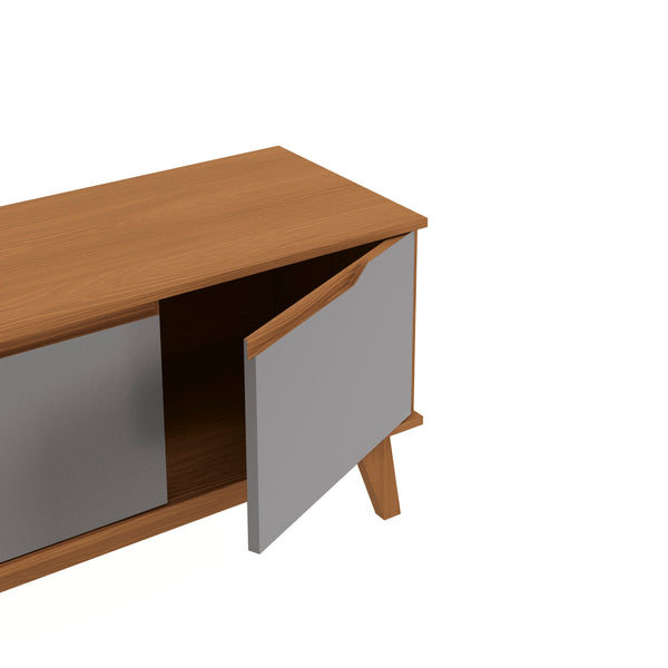 Rack Mueble TV 55" Kappesberg 136cm 3 Puertas Canela/Gris