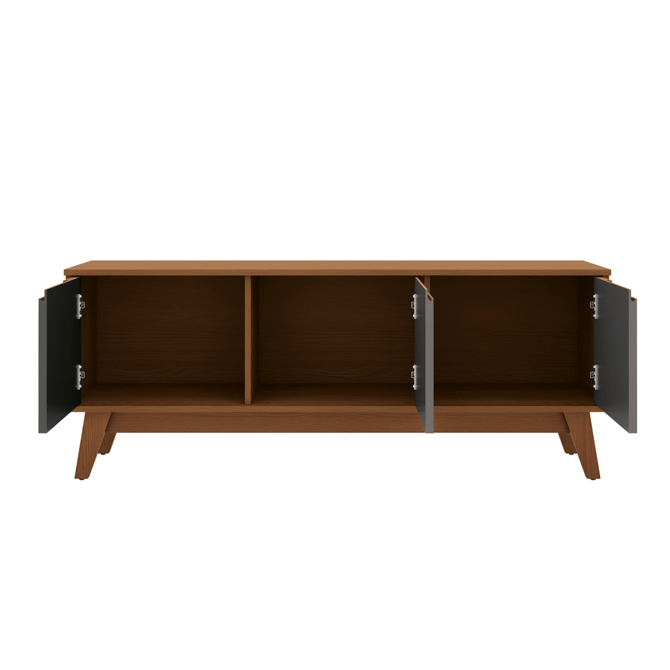 Rack Mueble TV 55" Kappesberg 136cm 3 Puertas Canela/Gris