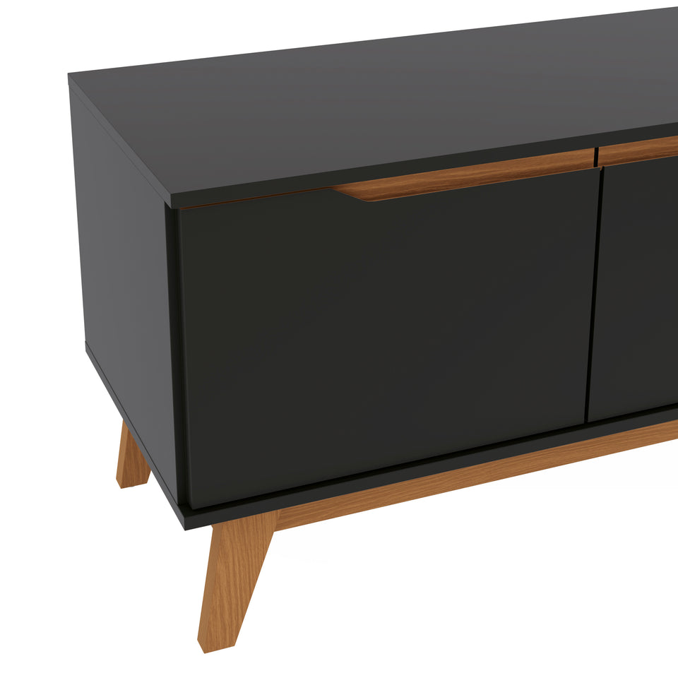 Rack Mueble TV 55" Kappesberg 136cm 3 Puertas Negro
