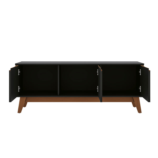 Rack Mueble TV 55" Kappesberg 136cm 3 Puertas Negro