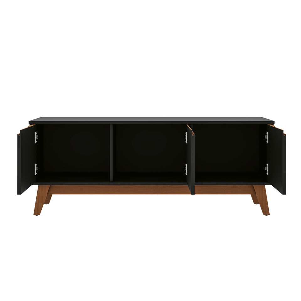 Rack Mueble TV 55" Kappesberg 136cm 3 Puertas Negro