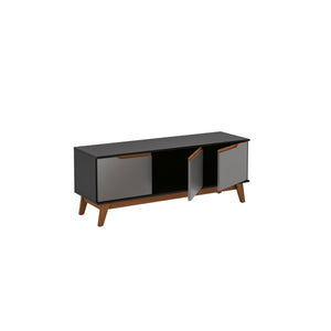 Rack Mueble TV 55" Kappesberg 136cm 3 Puertas Negro/Gris