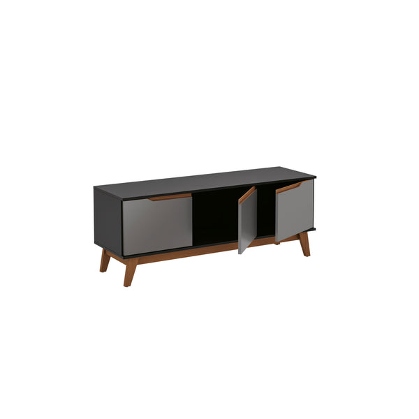 Rack Mueble TV 55" Kappesberg 136cm 3 Puertas Negro/Gris