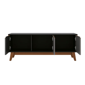 Rack Mueble TV 55" Kappesberg 136cm 3 Puertas Negro/Gris