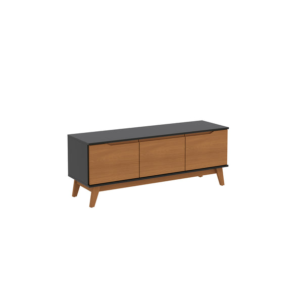 Rack Mueble TV 55" Kappesberg 136cm 3 Puertas Negro/Canela