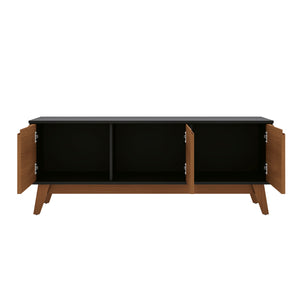 Rack Mueble TV 55" Kappesberg 136cm 3 Puertas Negro/Canela