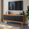 Rack Mueble TV 55" Kappesberg 136cm 3 Puertas Canela/Negro