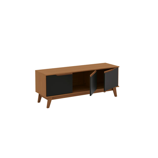 Rack Mueble TV 55" Kappesberg 136cm 3 Puertas Canela/Negro
