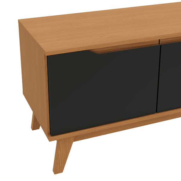 Rack Mueble TV 55" Kappesberg 136cm 3 Puertas Canela/Negro