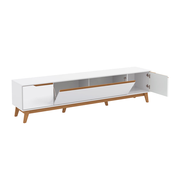Mueble TV 85" Kappesberg 218cm con 3 Puertas Blanco
