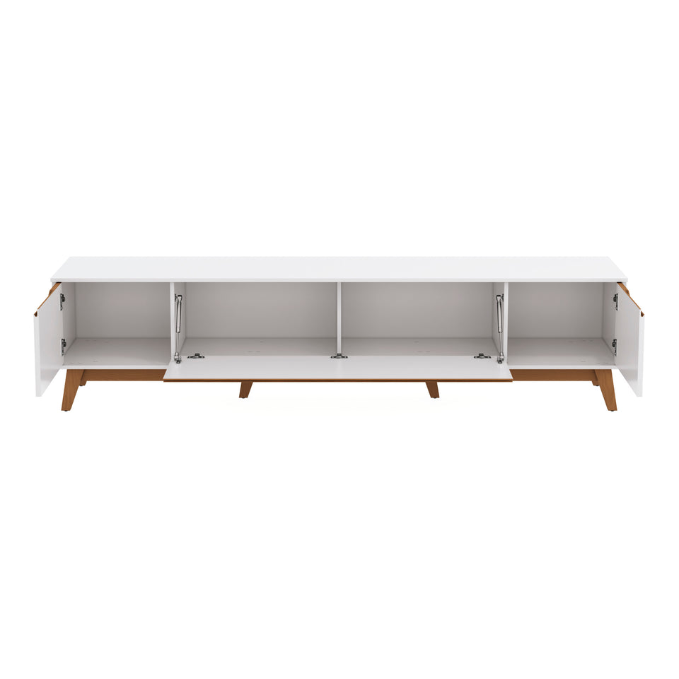 Mueble TV 85" Kappesberg 218cm con 3 Puertas Blanco