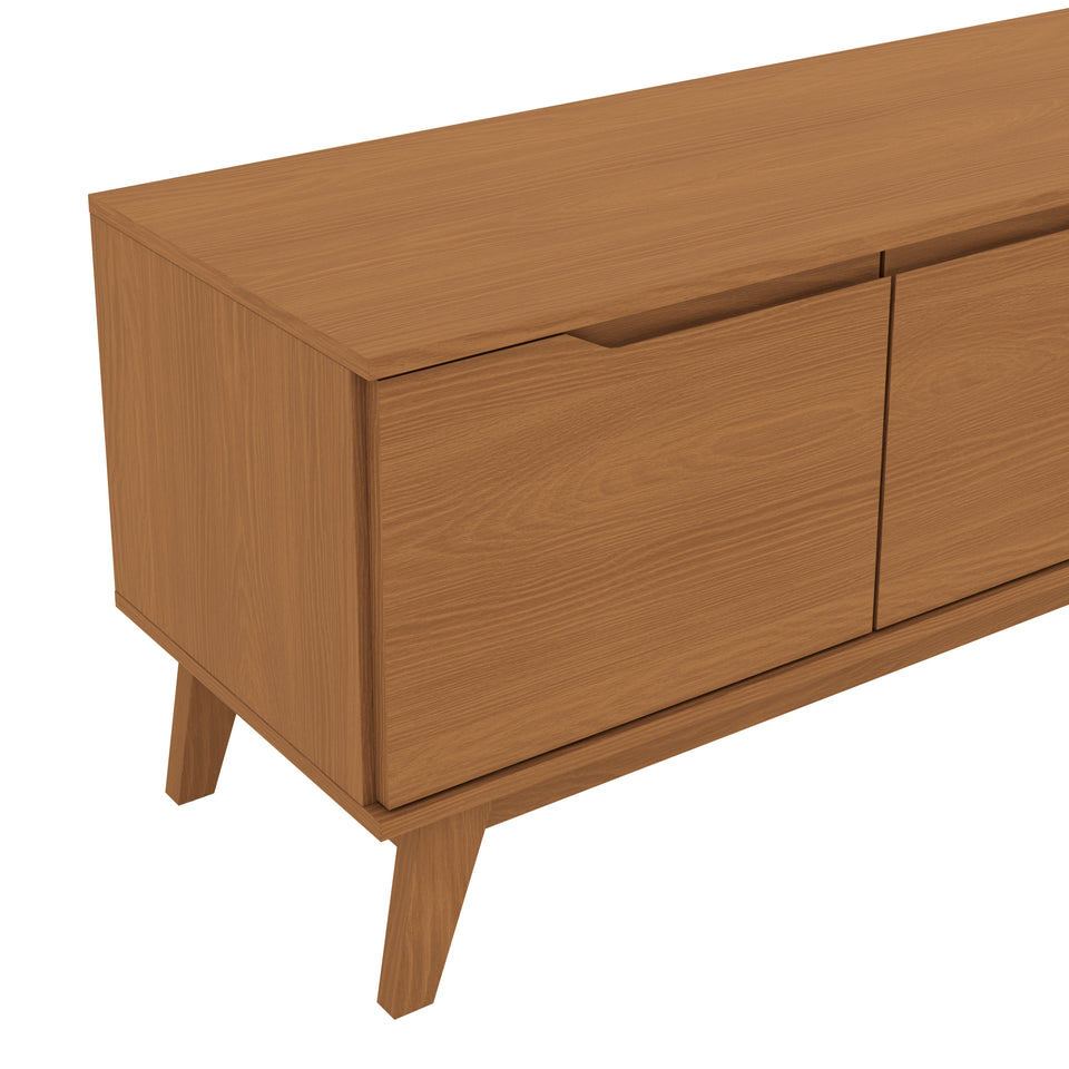 Mueble TV 85" Kappesberg 218cm con 3 Puertas Canela