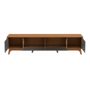 Mueble TV 85" Kappesberg 218cm con 3 Puertas Canela/Gris