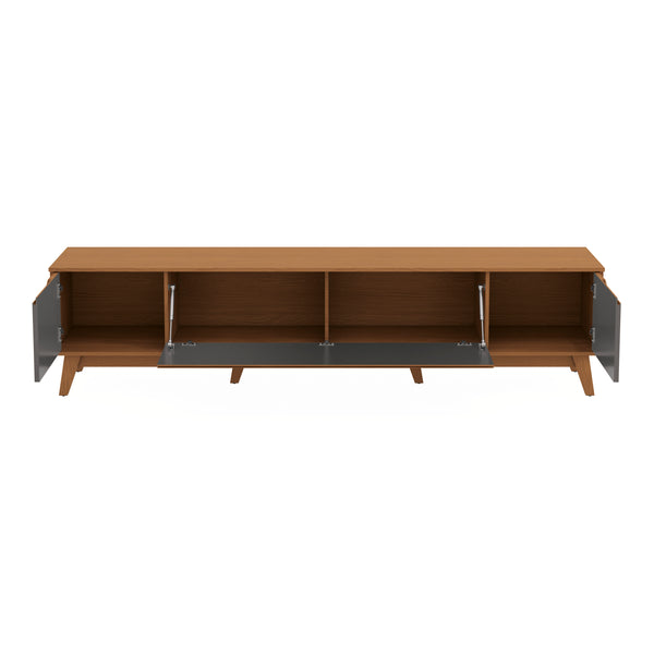 Mueble TV 85" Kappesberg 218cm con 3 Puertas Canela/Gris