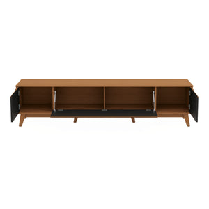 Mueble TV 85" Kappesberg 218cm con 3 Puertas Canela/Negro