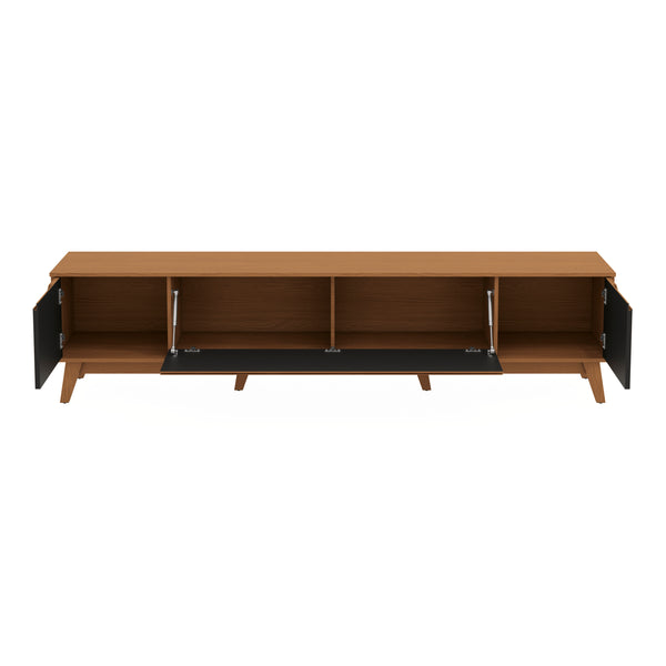 Mueble TV 85" Kappesberg 218cm con 3 Puertas Canela/Negro