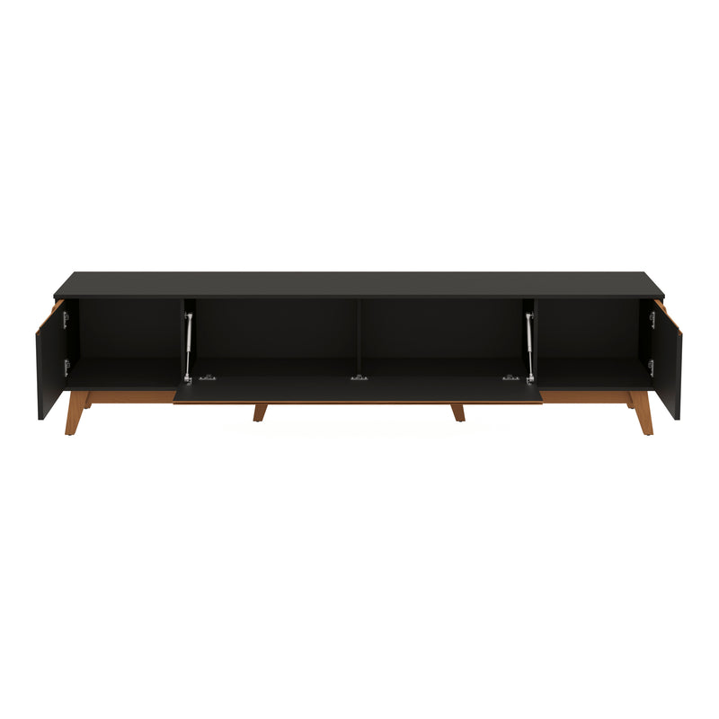 Mueble TV 85" Kappesberg 218cm con 3 Puertas Negro