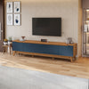 Mueble TV 85" Kappesberg 218cm con 3 Puertas Canela/Azul