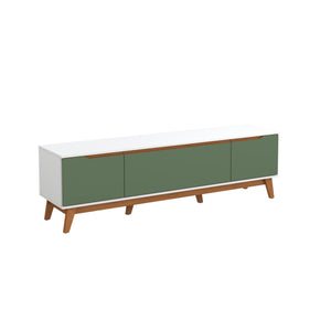 Mueble TV 75" Kappesberg 180cm con 3 Puertas Blanco/Verde
